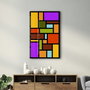 Wallity Pintura Decorativa de Vidrio Templado Multicolor 46 x 72 cm